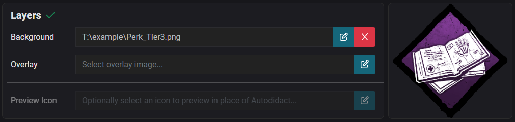 Selected background layer in the Image Merger