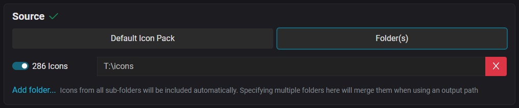 Configured folder source