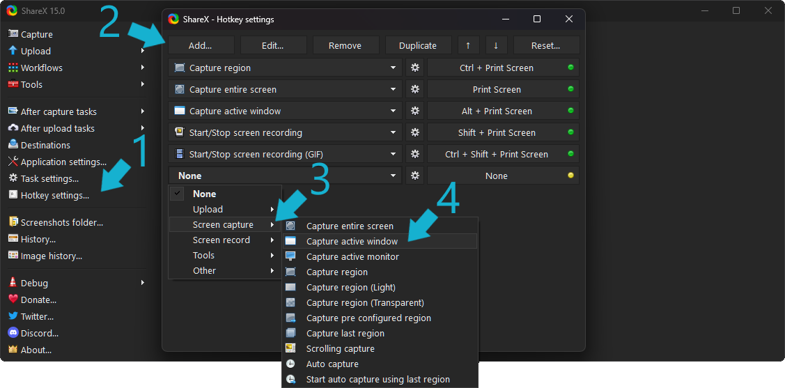 Create a Hotkey that captures the active window